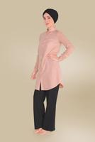 Tesettür giyim SİYAH ALVİNA BELİ BAĞCIKLI SALAŞ PANTOLON 70088 