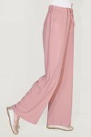 Tesettür giyim PUDRA ALVİNA BELİ BAĞCIKLI SALAŞ PANTOLON 70088 