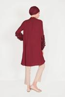 Tesettür giyim BEJ ALVİNA ARA BEL CEPLİ PANTOLON 70089 