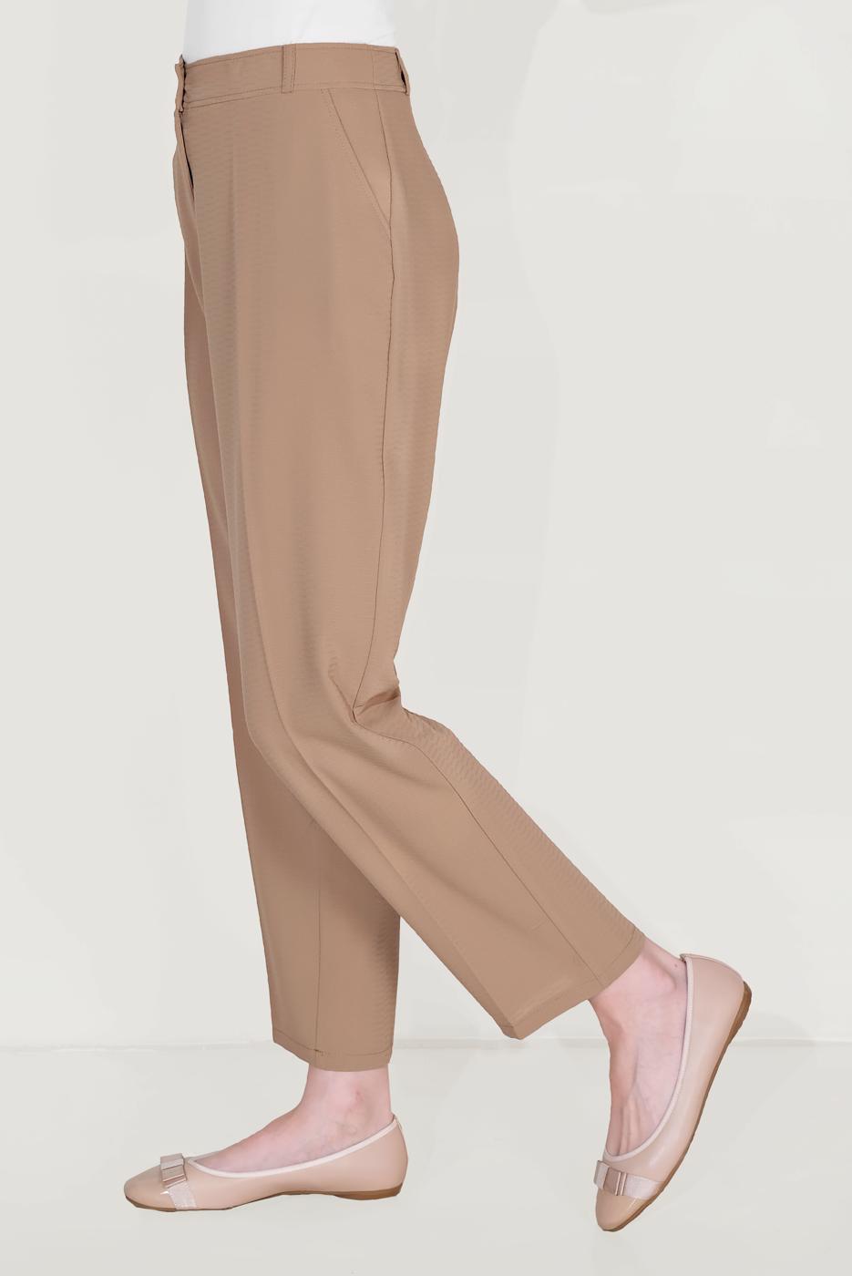 Tesettür giyim KAHVE ALVİNA ARA BEL CEPLİ PANTOLON 70089 