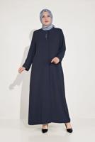 Vêtements hijab BLEU MARINE FINITION BRODÉE DE PERLES ALVINA 10228