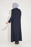 Vêtements hijab BLEU MARINE FINITION BRODÉE DE PERLES ALVINA 10228