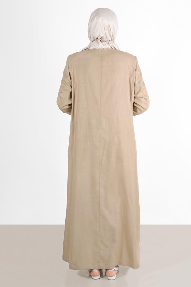 Vêtements hijab BRUN ALVİNA COUCHE DE FINITION BRODÉE AVEC PERLES 10231 - TRENDTESETTÜR