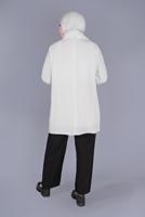 Tesettür giyim KREM ALVİNA FERMUARLI TUNİK 20071 