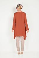 Tesettür giyim TABA ALVİNA PLİSE DETAYLI ASİMETRİK KESİM TUNİK 40443 