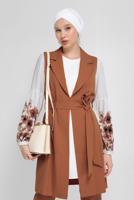 Tesettür giyim TABA ALVİNA ÇİÇEK DESENLİ ÜÇLÜ PANT. TAKIM 30042 