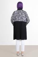 Vêtements hijab POURPRE ALVİNA ZEBRA MOTIF GILET 20072