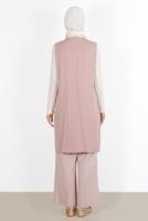 Vêtements hijab POUDRE ALVİNA GILET AVEC POCHE BRODÉE 40848