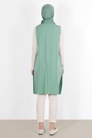 Vêtements hijab VERT ALVİNA GILET AVEC POCHE BRODÉE 40848