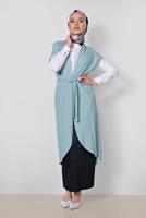 Vêtements hijab BLEU ALVINA GILET CEINTURE T 4241