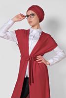 Vêtements hijab ROUGE ALVINA GILET CEINTURE T 4241