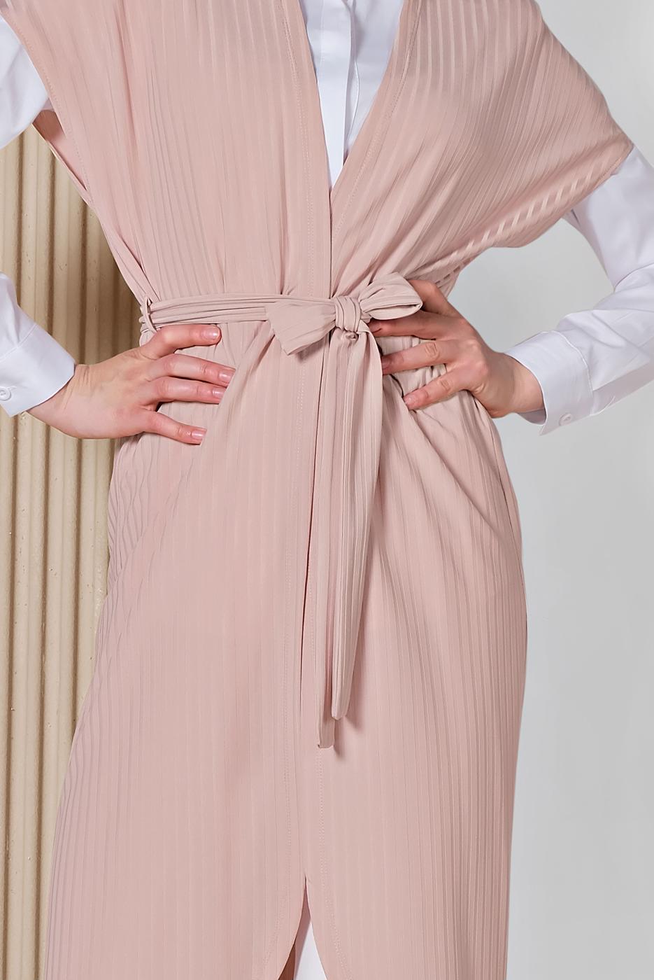 Vêtements hijab POUDRE ALVINA GILET CEINTURE T 4241