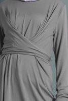 Hijab clothing GREY ALVINA CROSS-OVER TUNIC T 40321