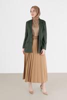 Tesettür giyim HAKİ ALVİNA KRUVAZE YAKA CEPLİ CEKET T 41448