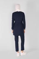 Hijab clothing NAVY BLUE ALVINA JACKET WITH GLITTER STRIPE DETAIL T 41468