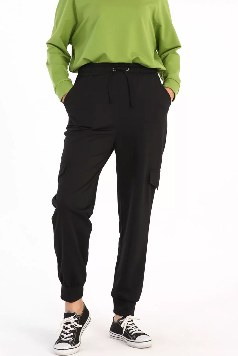 Vêtements hijab NOIR PANTALON DE SURVÊTEMENT CARGO AVEC POCHES 51037