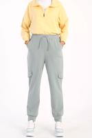 Tesettür giyim YEŞİL KARGO CEP DETAYLI EŞOFMAN ALTI 51037 