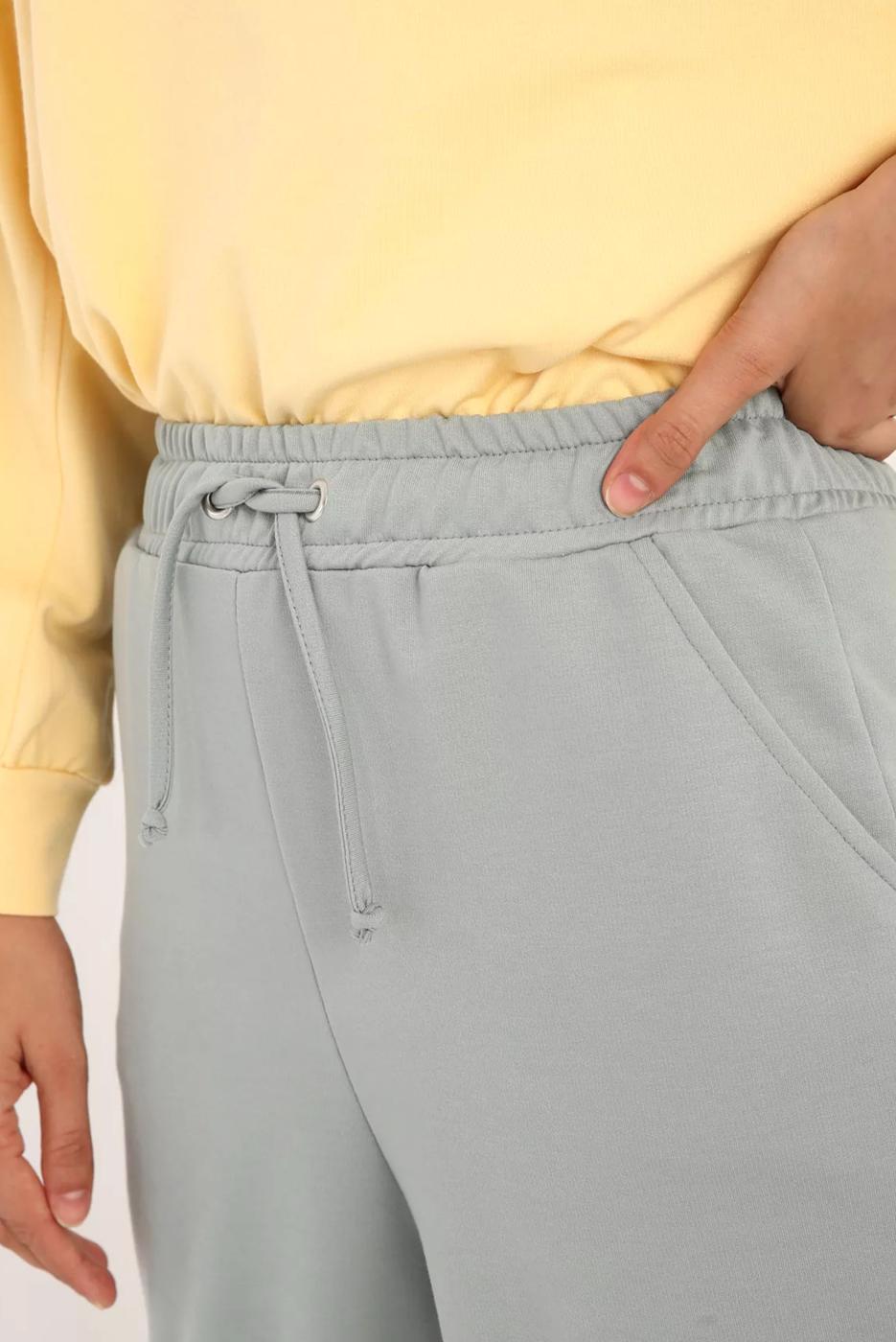 Tesettür giyim YEŞİL KARGO CEP DETAYLI EŞOFMAN ALTI 51037 