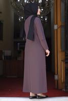 Hijab clothing PINK GEM DETAIL ASYMMETRIC CUT EVENING DRESS 6021