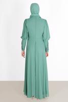 Vêtements hijab VERT ROBE DE SOIRÉE BRODERIE PERLES 71825