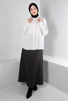 Vêtements hijab CRÈME ALVINA BLOUSE GRANDE TAILLE T 20240