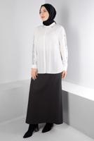 Vêtements hijab CRÈME ALVINA BLOUSE GRANDE TAILLE T 20240