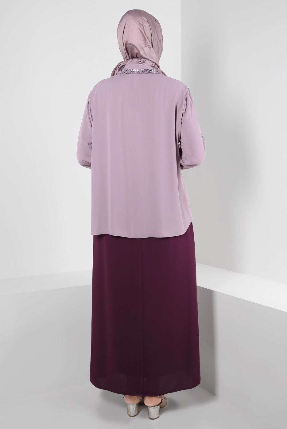 Vêtements hijab POURPRE ALVINA BLOUSE GRANDE TAILLE T 20240