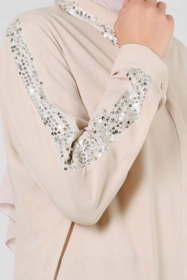 Vêtements hijab BEIGE ALVINA BLOUSE GRANDE TAILLE T 20240 - TRENDTESETTÜR