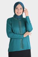 Vêtements hijab BLEU ALVINA BLOUSE GRANDE TAILLE T 20251
