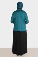 Vêtements hijab BLEU ALVINA BLOUSE GRANDE TAILLE T 20251