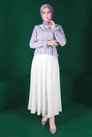 Hijab clothing PURPLE ALVINA FLOWER PATTERNED BLOUSE T 42888