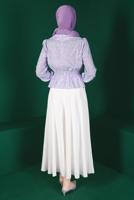 Hijab clothing PURPLE ALVINA FLOWER PATTERNED BLOUSE T 42888