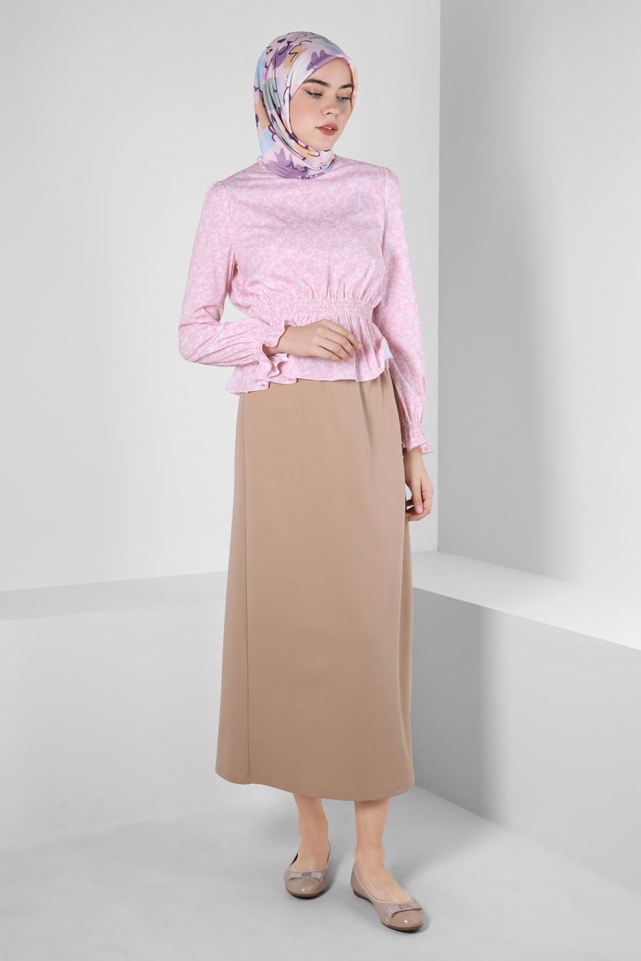 Hijab clothing POWDER ALVINA FLOWER PATTERNED BLOUSE T 42888