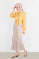 Hijab clothing YELLOW ALVINA TIE DETAILED BLOUSE T 42925