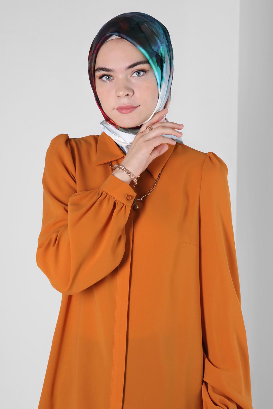 Hijab clothing ORANGE ALVINA SHIRT COLLAR BLOUSE T 42926