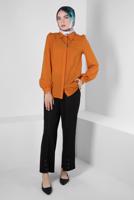 Hijab clothing ORANGE ALVINA SHIRT COLLAR BLOUSE T 42926