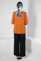 Hijab clothing ORANGE ALVINA SHIRT COLLAR BLOUSE T 42926
