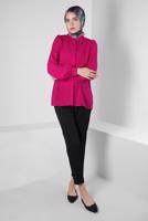 Hijab clothing FUCHSIA ALVINA SHIRT COLLAR BLOUSE T 42926