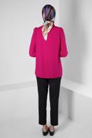 Hijab clothing FUCHSIA ALVINA SHIRT COLLAR BLOUSE T 42926
