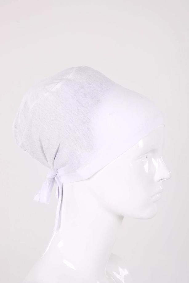 Hijab clothing WHITE SEAMED BONNET 30260  - TRENDTESETTÜR