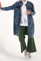 Vêtements hijab BLEU VESTE EN DENIM BOUTONNÉE AVEC POCHE 20024