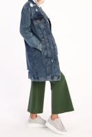 Vêtements hijab BLEU VESTE EN DENIM BOUTONNÉE AVEC POCHE 20024