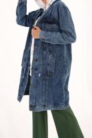 Vêtements hijab BLEU VESTE EN DENIM BOUTONNÉE AVEC POCHE 20024