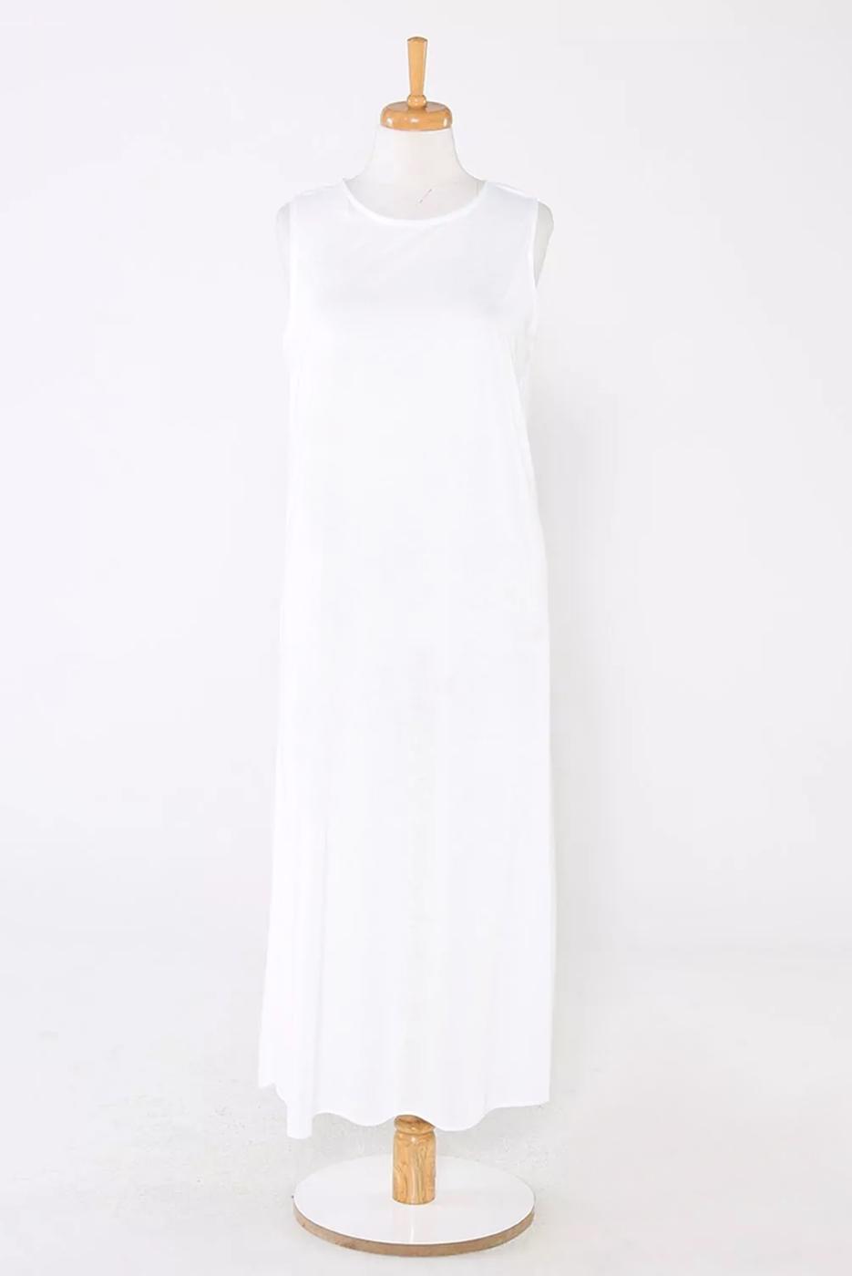 Tesettür giyim BEYAZ ELBİSE ASTARI 2000  