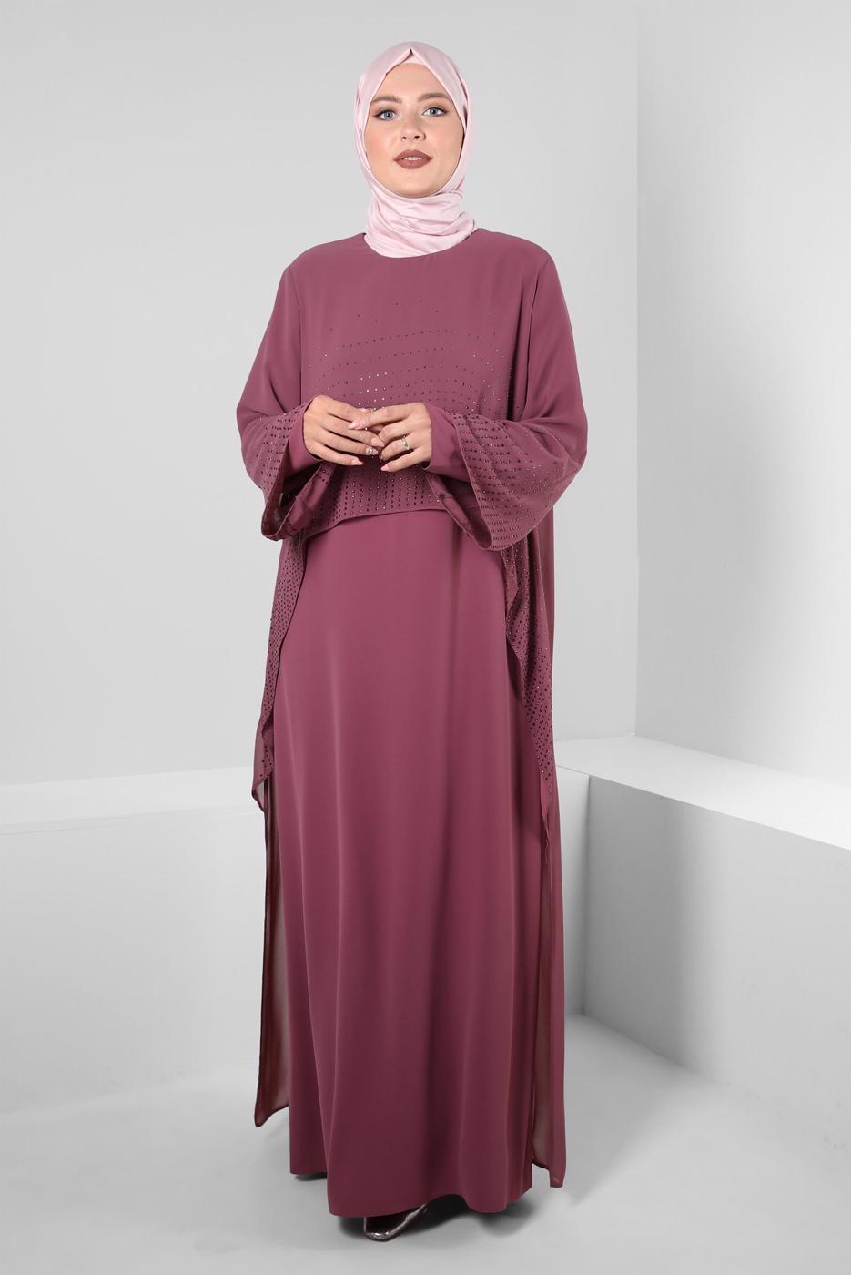 Hijab clothing PINK ALVINA PLUS SIZE DRESS T 20222