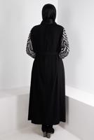 Vêtements hijab NOIR ALVINA ROBE À MOTIFS GRANDE TAILLE T 20253