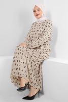 Hijab clothing BEIGE ALVINA PLUS SIZE DRESS T 20254