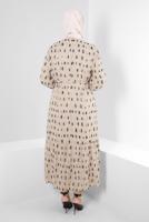Hijab clothing BEIGE ALVINA PLUS SIZE DRESS T 20254