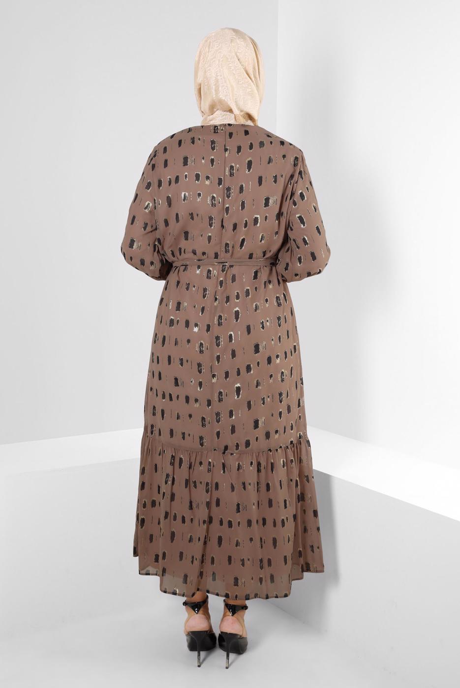 Vêtements hijab BRUN ROBE GRANDE TAILLE ALVINA T 20254