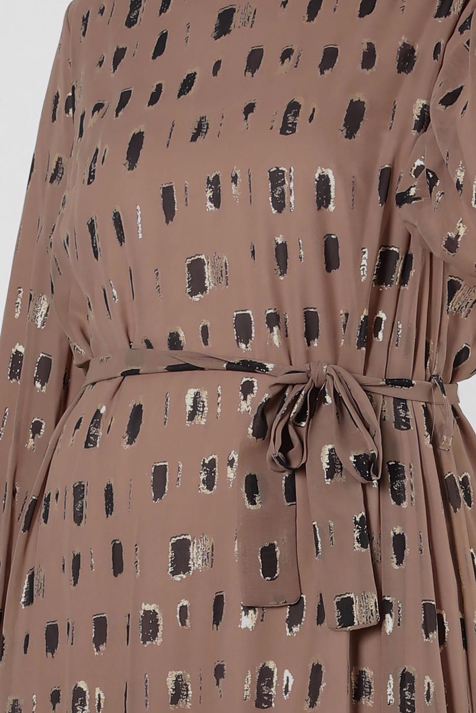 Vêtements hijab BRUN ROBE GRANDE TAILLE ALVINA T 20254